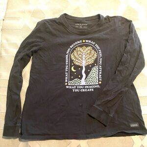 Life is Good charcoal gray Long Sleeve Shirt